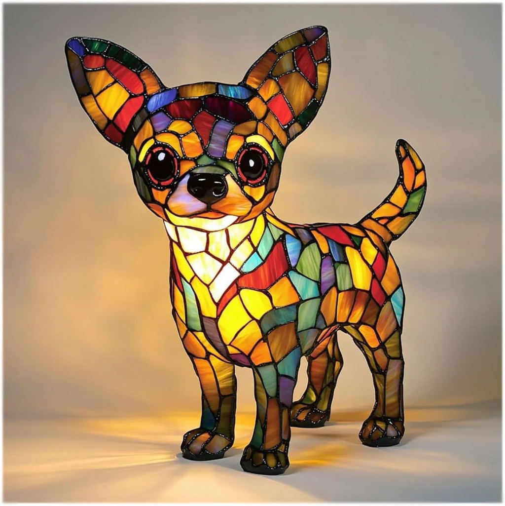 Dog-Themed LED Resin Night Lamp